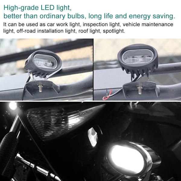 20W LED Arbeidslysstang Ovalt Spotlight Auto Kjørelys Bil Lastebil Modifisering