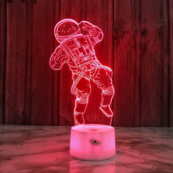 3D Rommann Nattlampe Illusjon 7 Fargeskiftende Berøring