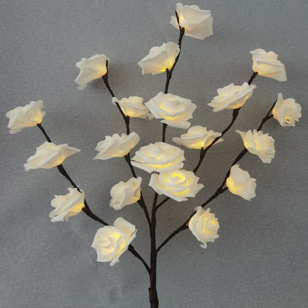 LED Orkide Gren Lys Phalaenopsis Lampe Kunstig Sommerfugl