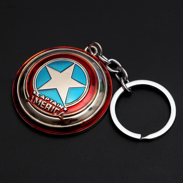 Silver Captain America sköld nyckelring present Avengers A