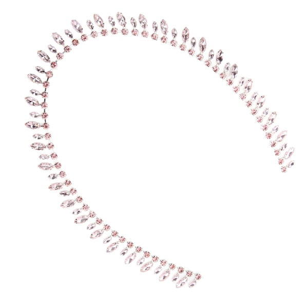 2,3 cm leveä strassiketju 1 jaardia hopea pohja hieno viimeistely superkimalteleva DIY-askarteluketju kangasPink
