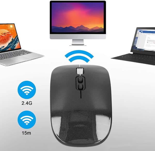 Langaton hiiri, 2.4G/Bluetooth 5.0 Dual Mode langaton optinen