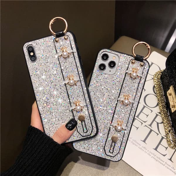 Kompatibel med iPhone 13 Pro Max Bling Stativ Holder Deksel L