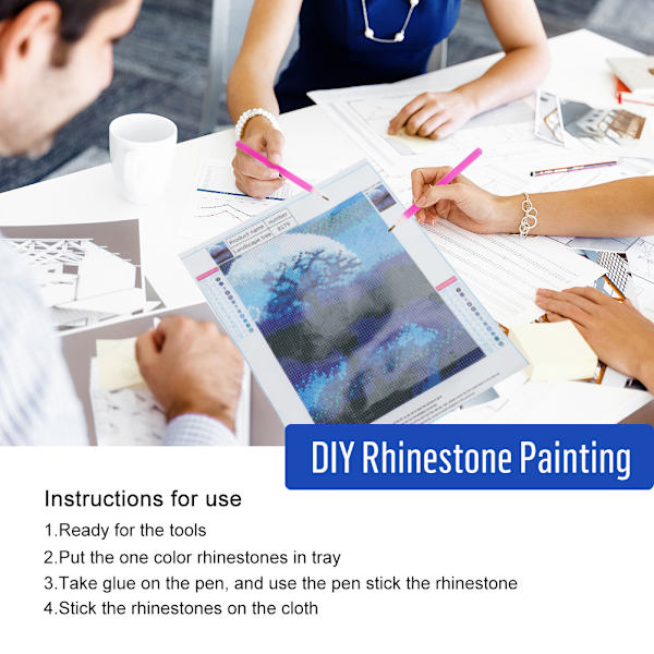 DIY-käsintehty timanttimaalaus ristipistokirjailusetti kodin seinäkoristeluun