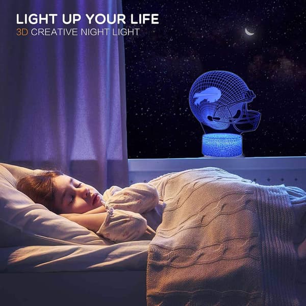 2BANANAS 3D Optisk Illusion Smart 7 Farver Natlys Bordlampe