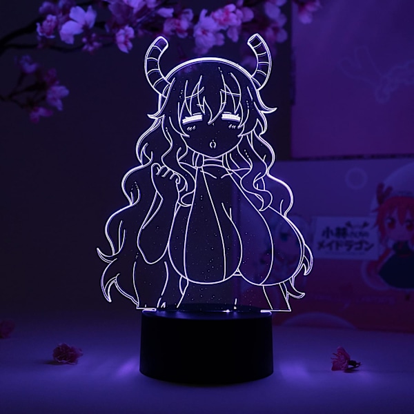Quetzalcoatl Lucoa Bikini Otaku Lampe – Miss Kobayashi's Dragon Maid – Anime Lampe Figur Natlampe, 16 Farve RGB LED