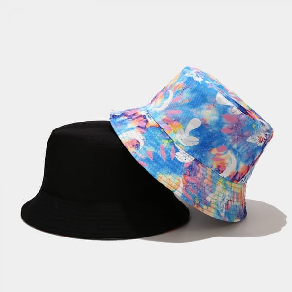 Spand Hat Tie Dye Vendbar Fisker Sommer Strand Solhat E