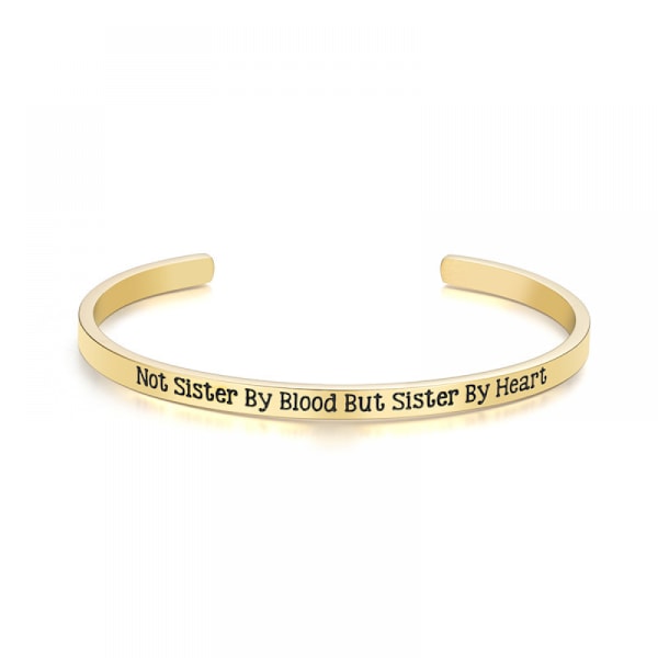 Trendigt 4mm armband i rostfritt stål med fin text