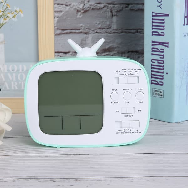 Smart väckarklocka Multifunktionell LED Digital Display 12/24 Timmars Växling Hushåll Sovrum TillbehörGrön