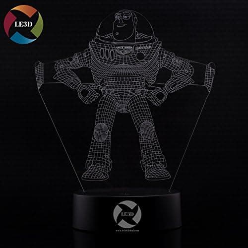 3D Optisk Illusions Natlampe - 7 LED Farveskiftende Lampe