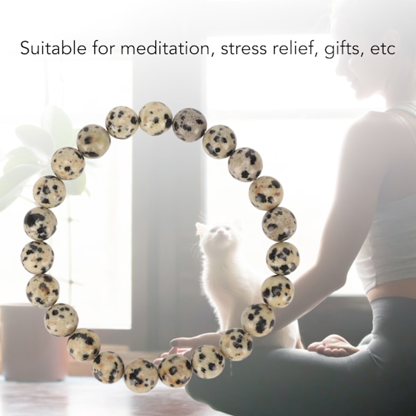 Elegant perlearmbånd med diameter 8mm strækbar naturkrystalarmbånd til unisex meditation dekompression gave Spot