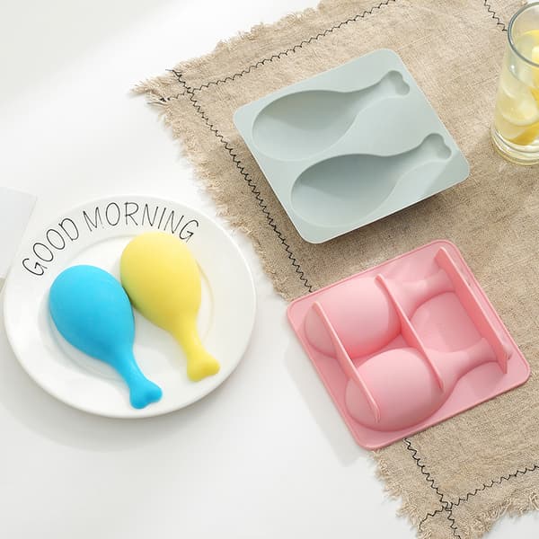 3D Bagning Håndlavet Kyllingelegsform DIY Dag Chokolade Silic
