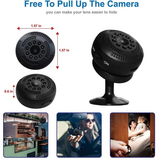 Mini Spy Camera Trådlös dolda kameror WiFi - Säkerhet Real 2f04 | Fyndiq