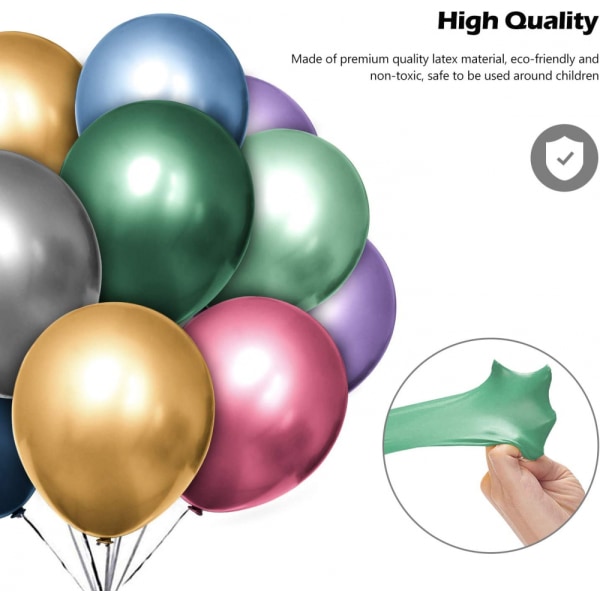 Hautton Metallic Ballonger, 50 st 12 tum Premium