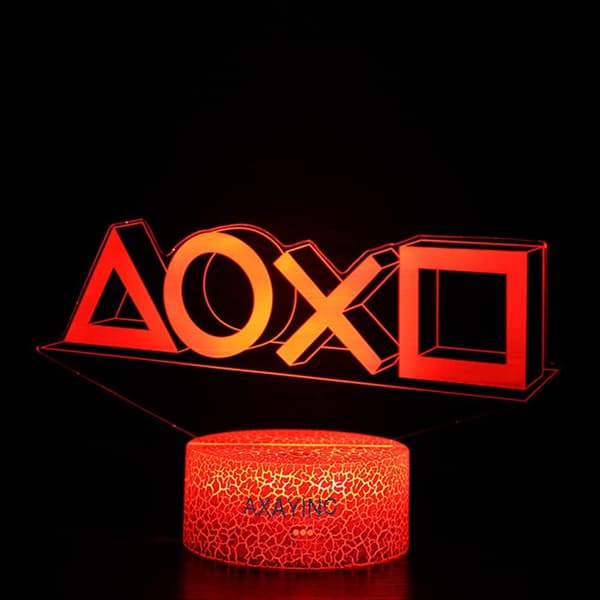 3D Natlampe LED Illusion Skrivebordslampe 7 Farveskift