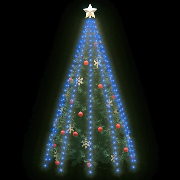 Julgransbelysning 300 LED blå 300 cm