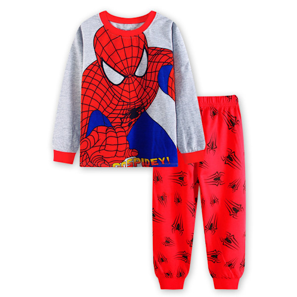 Pyjamas Set för Småpojkar med Långärmad Raket-Dinosaurie i Bomull, Sovkläder för Spädbarn och Barn J 3Y/95cm