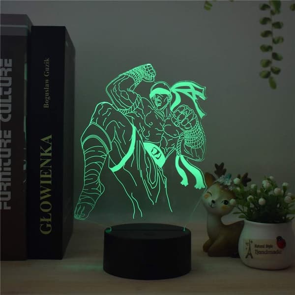 3D Farverig Visuel Bordlampe Mode Legetøj Lee Sin Model LED