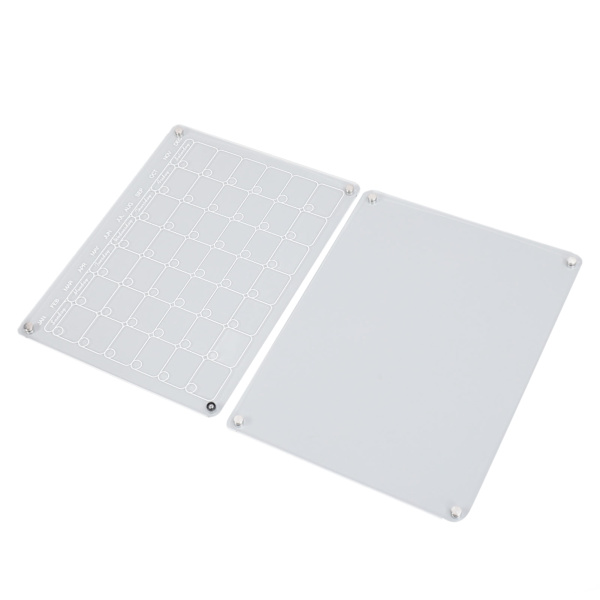 2 st magnetiska akrylkalendrar för kylskåp 16x12in Tidsstyrning Kylskåp Månatlig whiteboard för planering