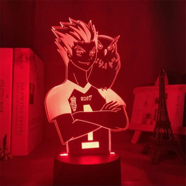 USB 3D Led Natlampe Touch Switch Anime Kotaru Bokuto Figur