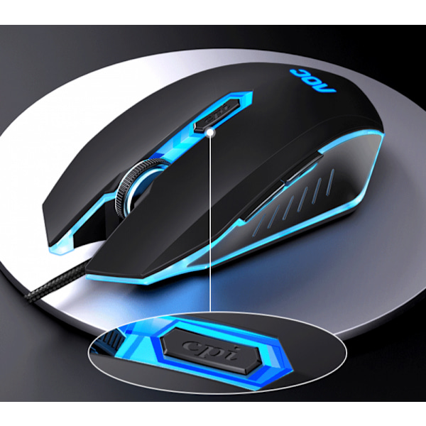 Ergonomisk optisk USB-kabelmus som stöder Windows PC, bärbar dator