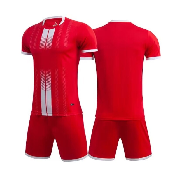 2023 Barn Jersey Set Herr Pojkar Fotbollskläder Kostym Kortärmad Barn Fotboll Uniformer Fotboll Tracksuit Jersey Kit Red Not Custom 2XL(175-180cm)