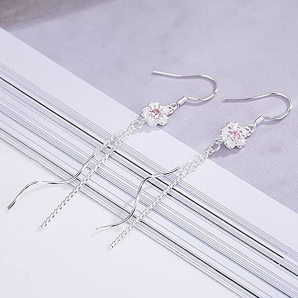 Sakura Lång Länk Tassels Halsband Drop Dangle Fisk