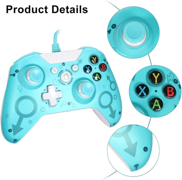 Kablet controller til Xbox One, USB-controller, Xbox One, Xbo Green
