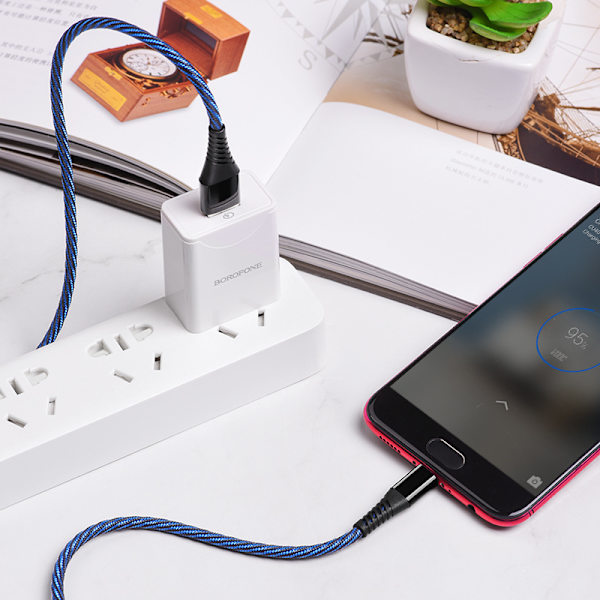 borofone BU13 art color flash charging datakabel lämplig f