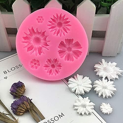 2 stk. Roseblomstformet Fondant 3D DIY Silikonform