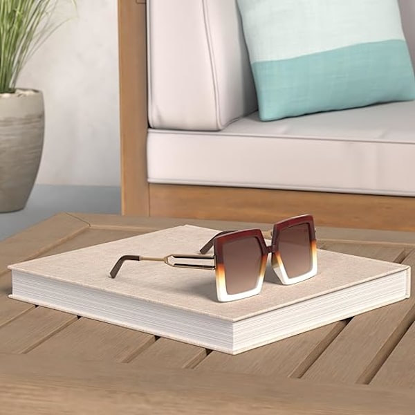 Oversized solbriller til kvinder, firkantede, moderigtige, store rammer, solbriller med UV400-beskyttelse