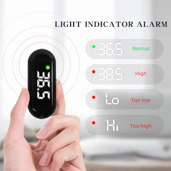Medicinsk pandetermometer, genopladeligt termometer til voksne og børn, digitalt termometer med baggrundsbelyst feberalarm, nøjagtigt
