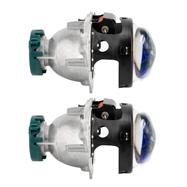 Par af 12V Bil Bifokale Linser med Blå Belægning HD Glas Bil Forlygte Universal til GTR