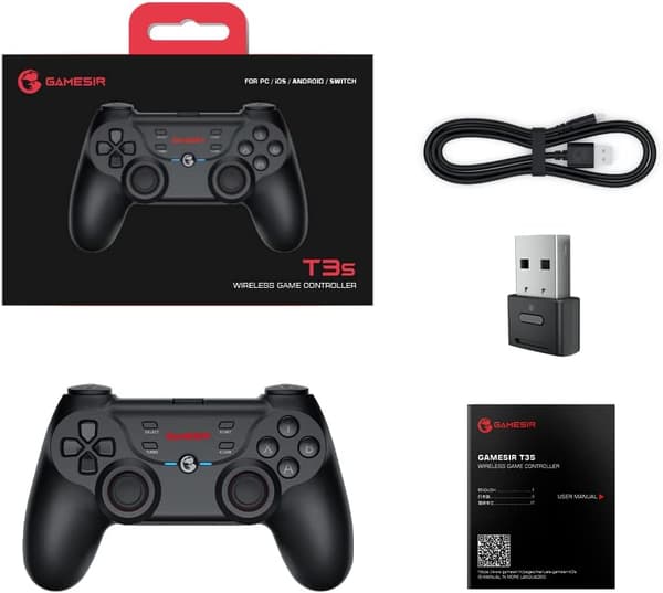 T3s trådløs gamingcontroller til Windows PC, Android TV Box, iOS og Android T3s