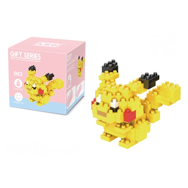 Mini Byggstenar Söta Cartoon Set för Godispåsar, 135 st Mikro Mini Byggleksak DIY 3D Tegelstenar Kit för Vuxna Barn, Jul Födelsedagspresent