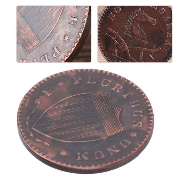 1787 USA Amerikansk Messing Sølv Dollar Vintage Mindemønt Samling Mønt