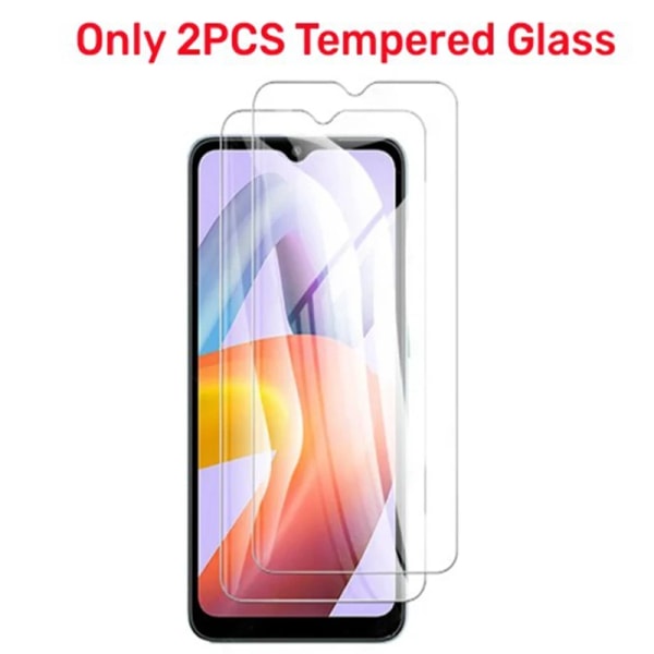 2 st härdat glas för Redmi A1 skärmskydd