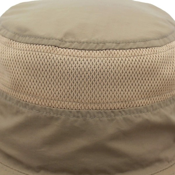Hatt för män Solhatt UPF 50+ Bred Brätte Bucket Hat Vindtät Fiske Dark Khaki
