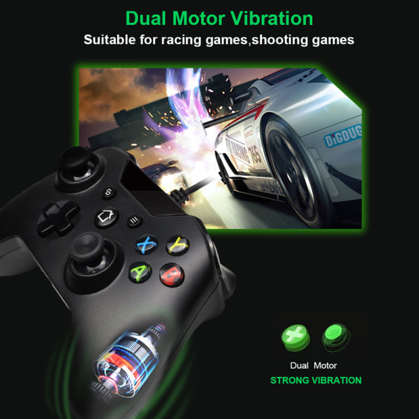 Trådbunden handkontroll för Xbox One, USB-handkontroll, Xbox One, Xbo Black