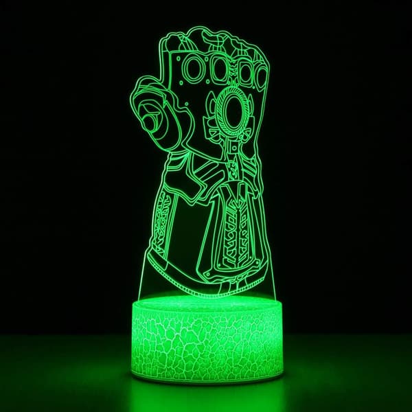 3 Mønster 16 Farver 3D Illusion Natlampe Superhelte Lamper