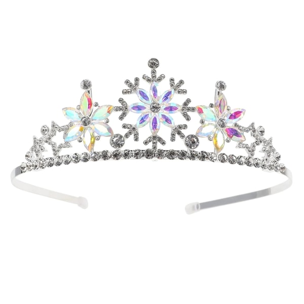 Vintage barokki Queen Crowns Lumihiutaleet Kristalli Tiara tekojalokivi hääkruunut Goottilaiset Quinceanera Tiaras Hiustarvikkeet lapsille Toddler Sil