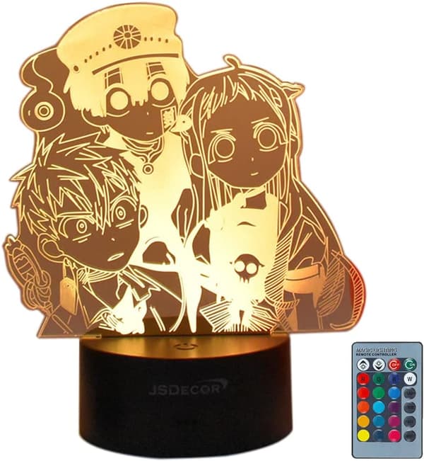 LED Illusion 3D Farverig Akryl Lampe Populær Anime Figur A