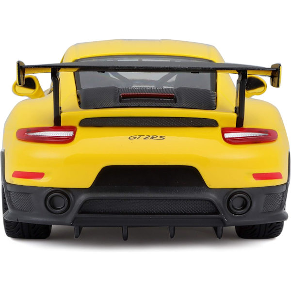 Maisto Porsche 911 GT2 RS Gul med Kolfiberhuv och Guld Fälgar Special Edition 1/24 Diecast Modellbil