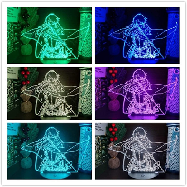 Attack on Titan 3D Anime Lamp Natt Levi Ackerman Illusion N