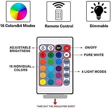3D Havssköld Nattlampa Fjärrkontroll Ström Touch Switch