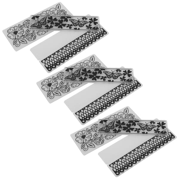 9 stk Blomster Plast Embossing Folder Rektangel for DIY Kort Maker Håndlagde Tilbehør