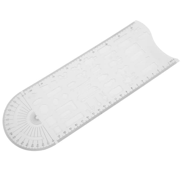 Student Learning Ruler Drawing Tool Template Ruler Stationery Set för god transparens