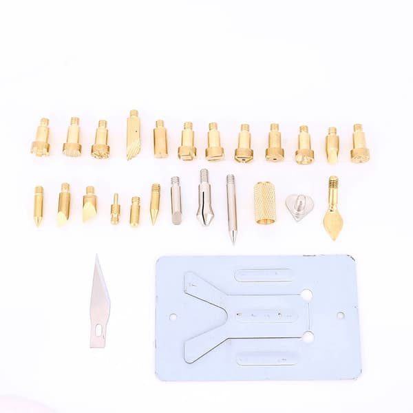 27 stk 30W trebrenningssett Pyrografiverktøy Tips med pennholder