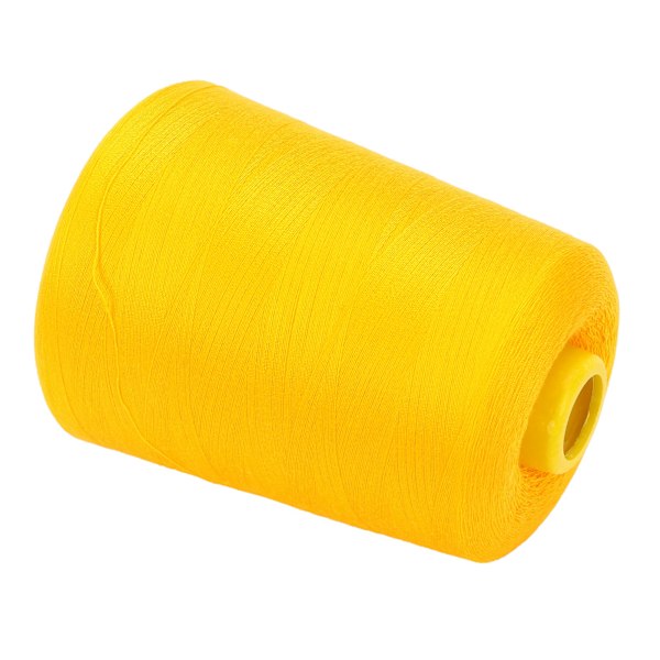 Sytråd 8000 meter Flerfarget Polyestergarn for DIY Broderimaskin Prosjekt385 Gul
