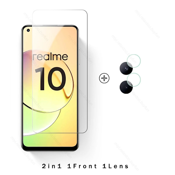 2 i 1 kameraglas Realme10 skyddsglas för Realme 10 4G 2022 RMX3630 6,4\" skärmskydd explosionssäker HD-film